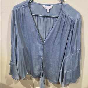 LC Lauren Conrad Light Blue Relaxed Button Down Shirt